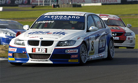 Henrik Lundgaard satte de hurtigste tider under lørdagens træninger i Danish Touringcar Championship på FDM Jyllandsringen